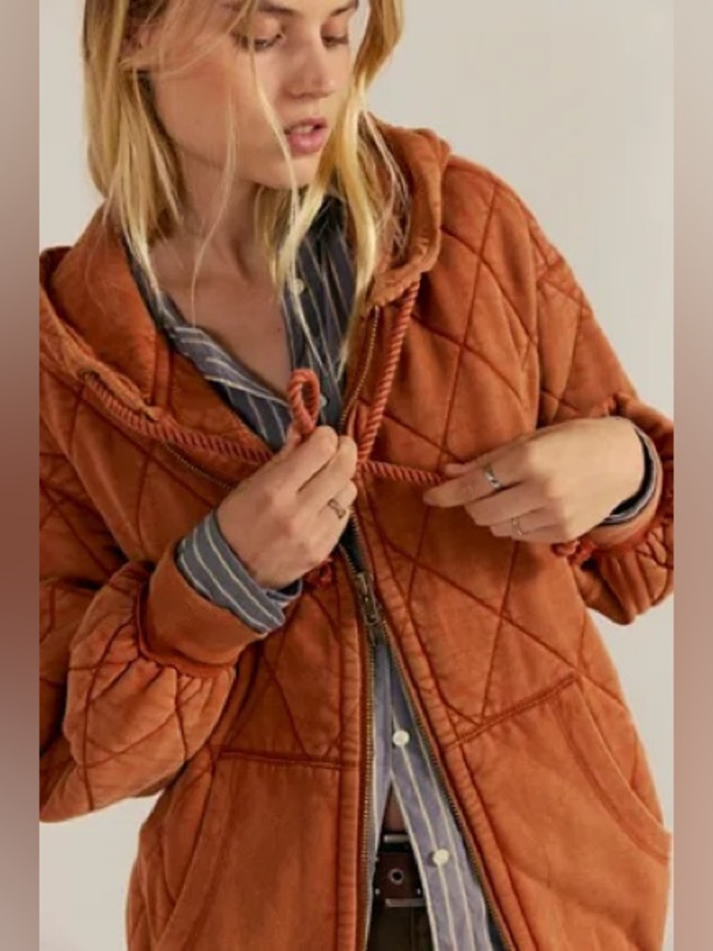 Free People We The Free Quilted Cardigan Size Medium